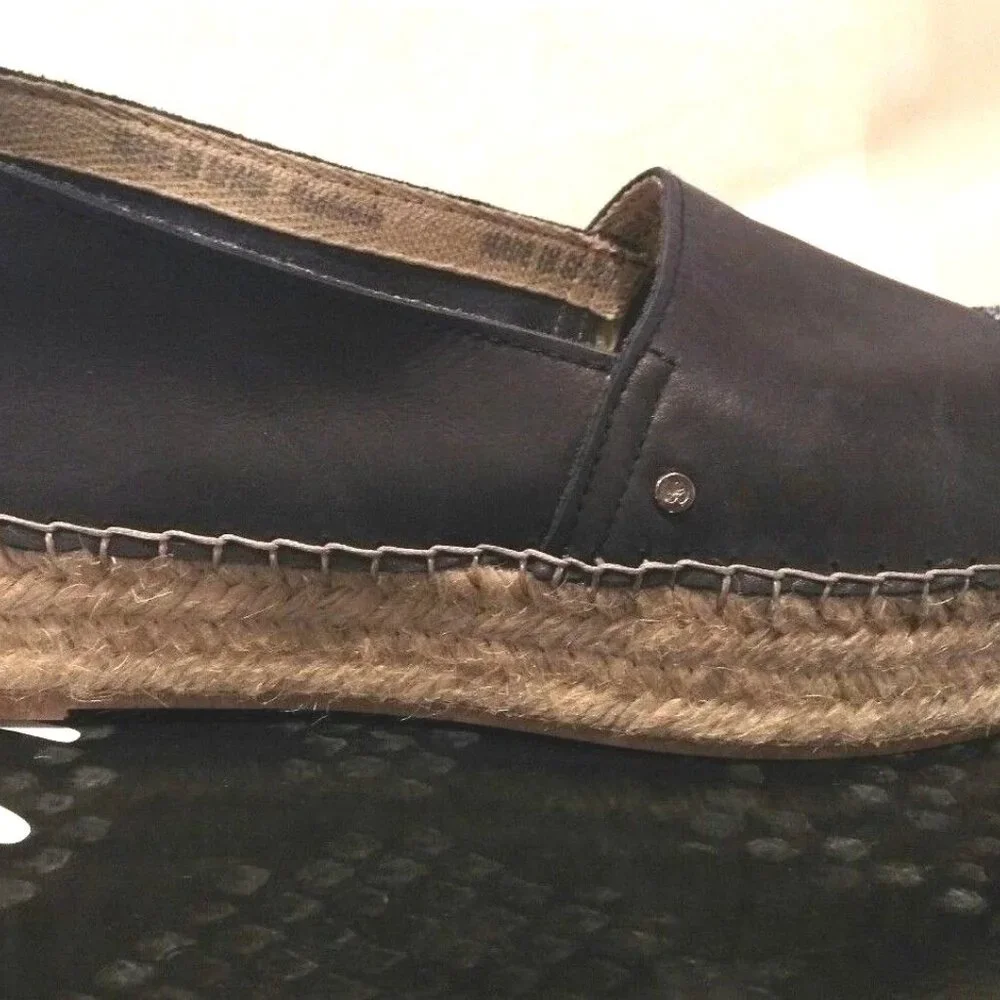 Sam Edelman New Wedges Leather Platform Espadrille 41/10 NAVY Handmade Spain